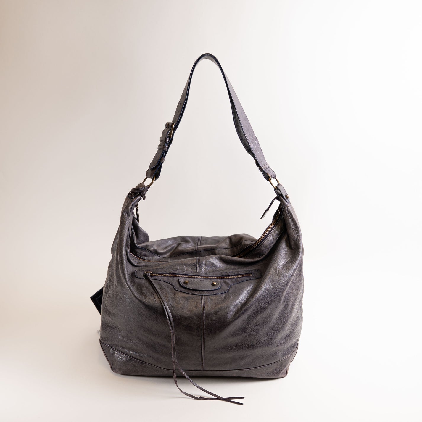 Balenciaga Purple Courier Hobo