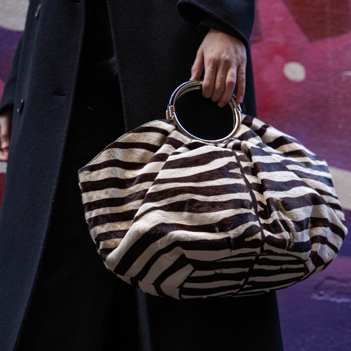 Christian Dior Zebra Ponyhair Tote