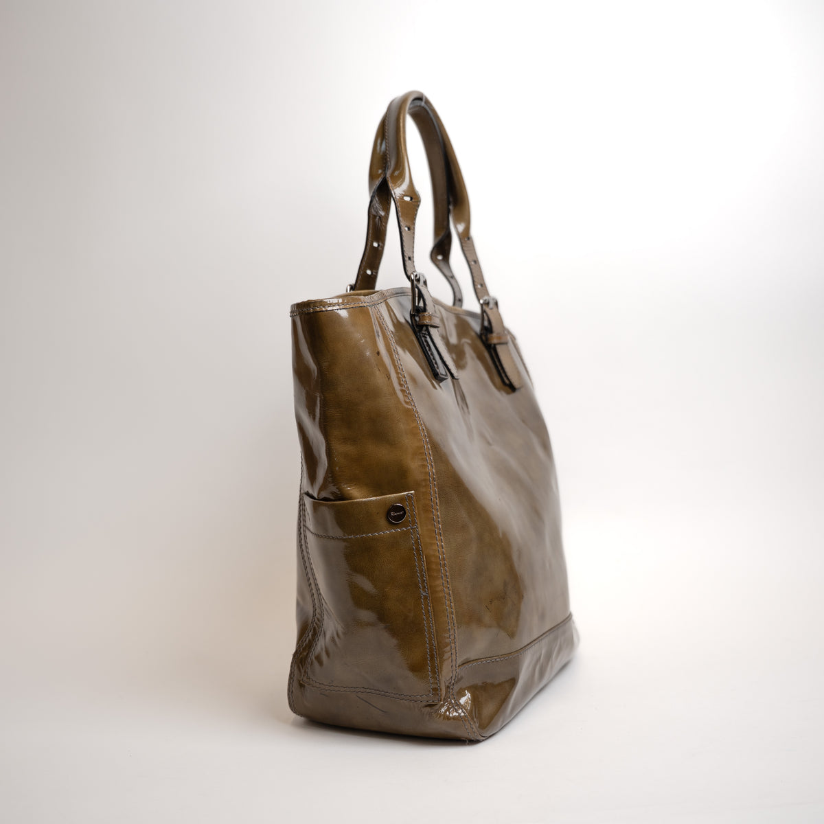 Ferragamo Patent Leather Tote