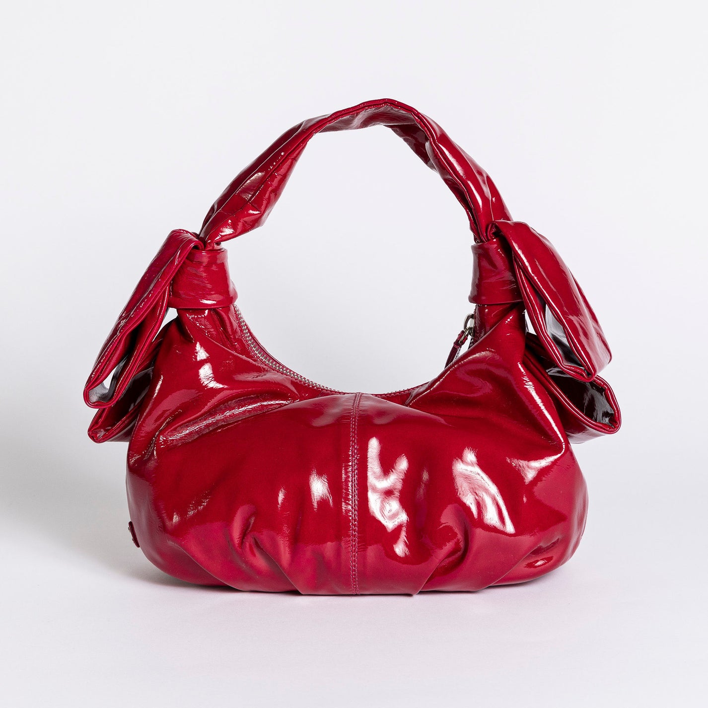 Moschino Glossy Red Shoulder Bag