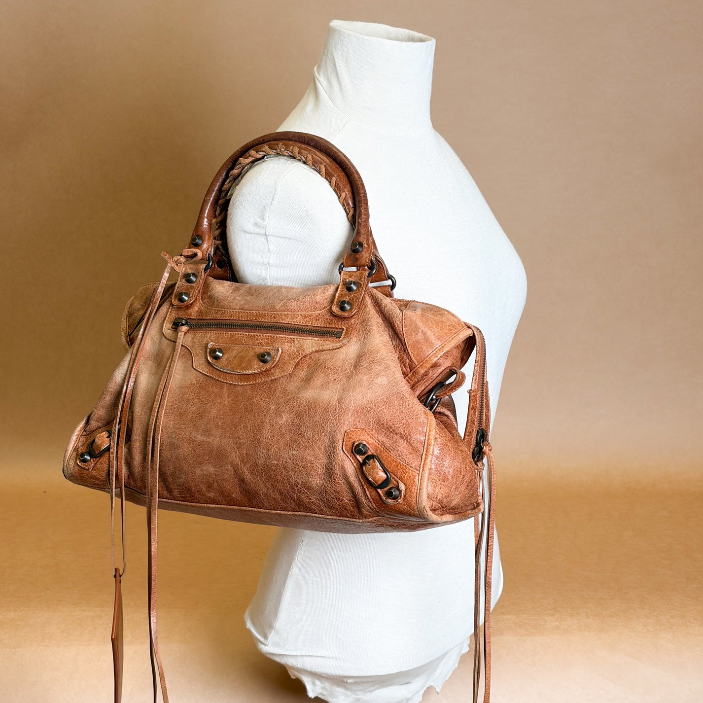 Balenciaga Tan City Bag